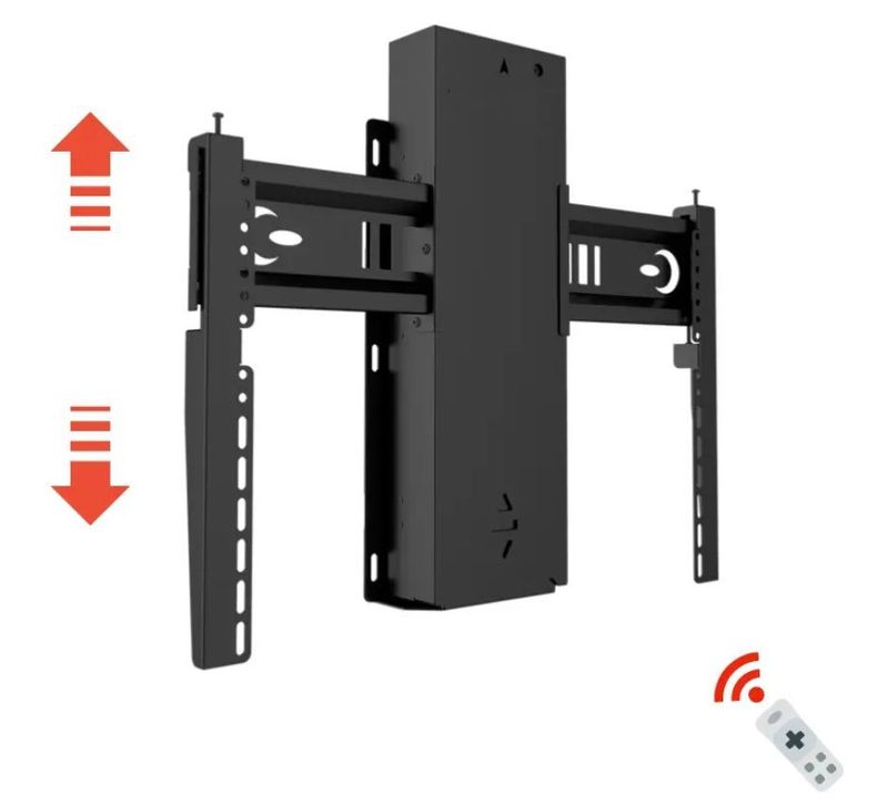 Elektrisches Liftsystem für interaktive Displays Höhenverstellbare elektrische Wandhalterung für digitale Displays & interaktive Whiteboards. Komfortable Fernbedienung, robuste Tragkraft & barrierefrei. Dank des integrierten, leistungsstarken Elektromotors lässt sich die Bildschirmhöhe stufenlos per Fernbedienung anpassen.