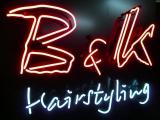 Neon Logo Design B&K